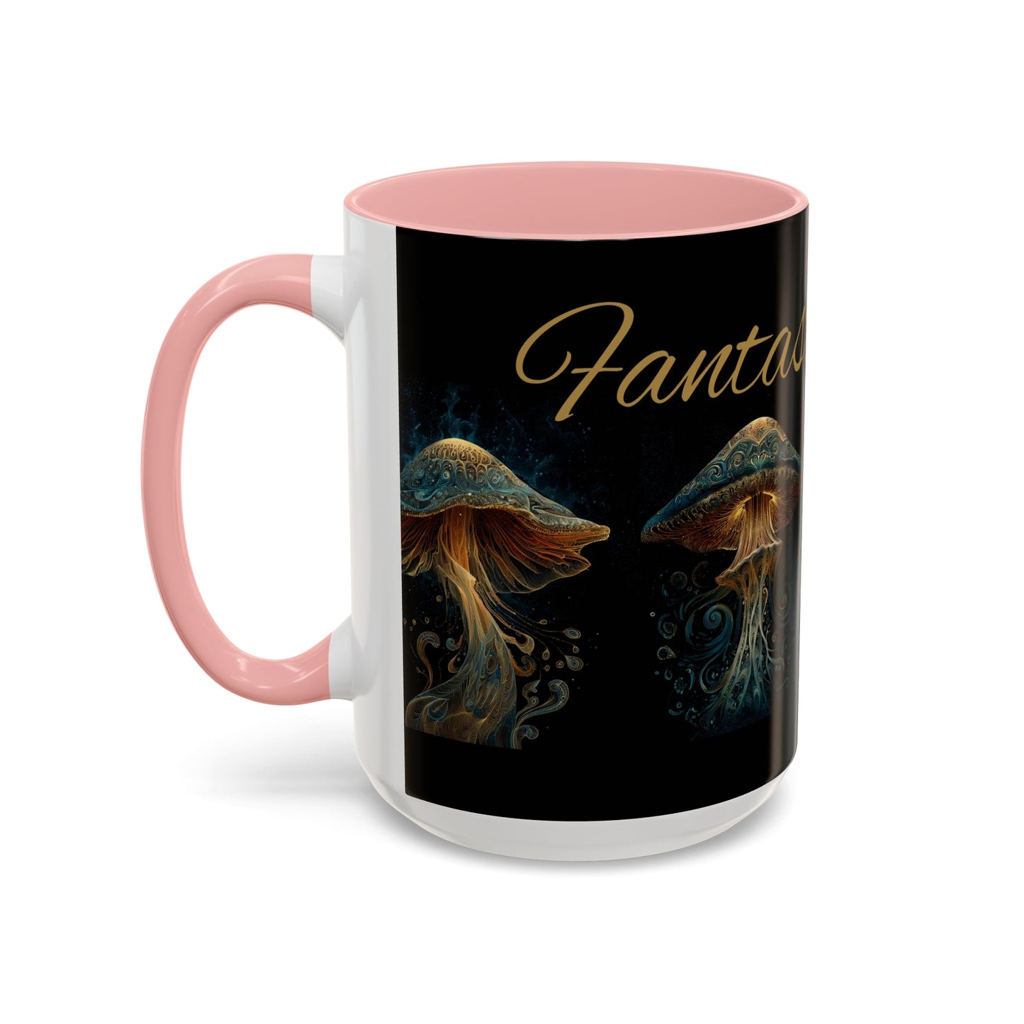 Dark Fantastic Fungi Coffee Mug - Magical Ocean Mushroom Art (11/15oz)