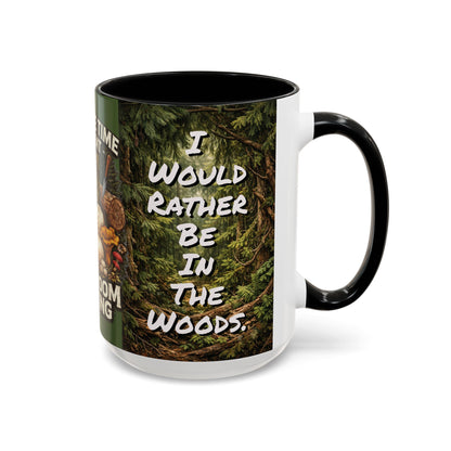 "My Spore Time Is Spent Mushroom Hunting" #2 Accent Coffee Mug (11/15oz)