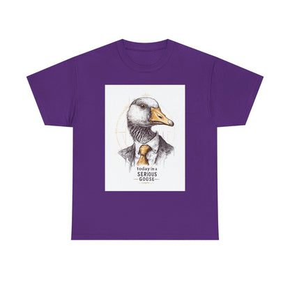 Serious Goose T-Shirt | Funny Animal Tee, Quirky Graphic Tee, Gift for Animal Lovers, Casual Wear, Unique Birthday Gift