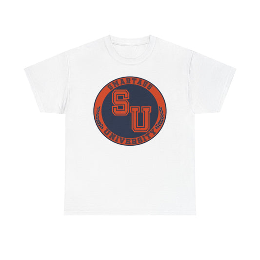 Unisex Heavy Cotton Tee with SU University Design | College Apparel, Graphic Tee, Gift for Students, Campus Wear, Casual Fashion