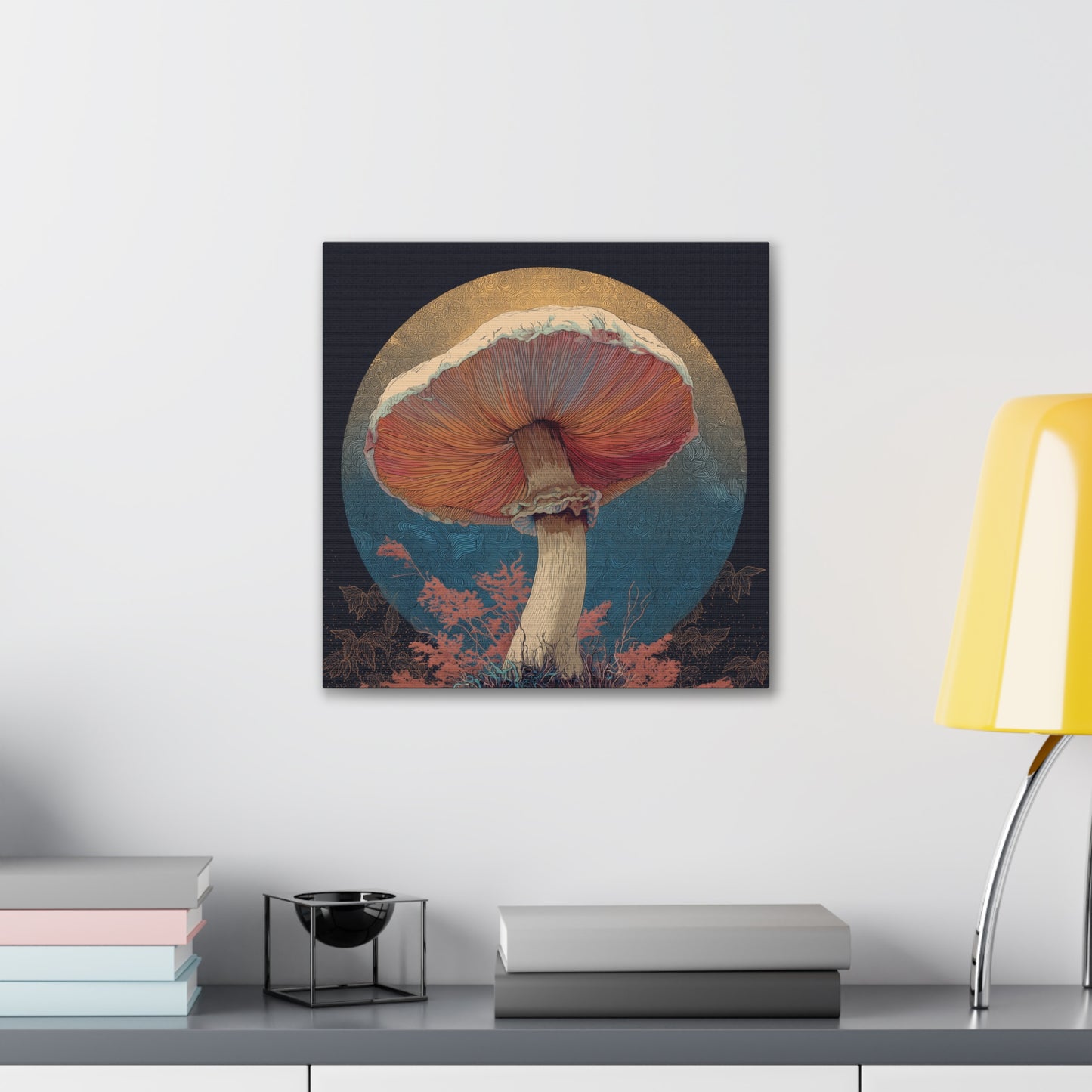Unreal Shroom -Mushroom Canvas Art, Stretched Wall Decor, Bohemian Home Decor, Psychedelic Wall Art, Nature-Inspired Art