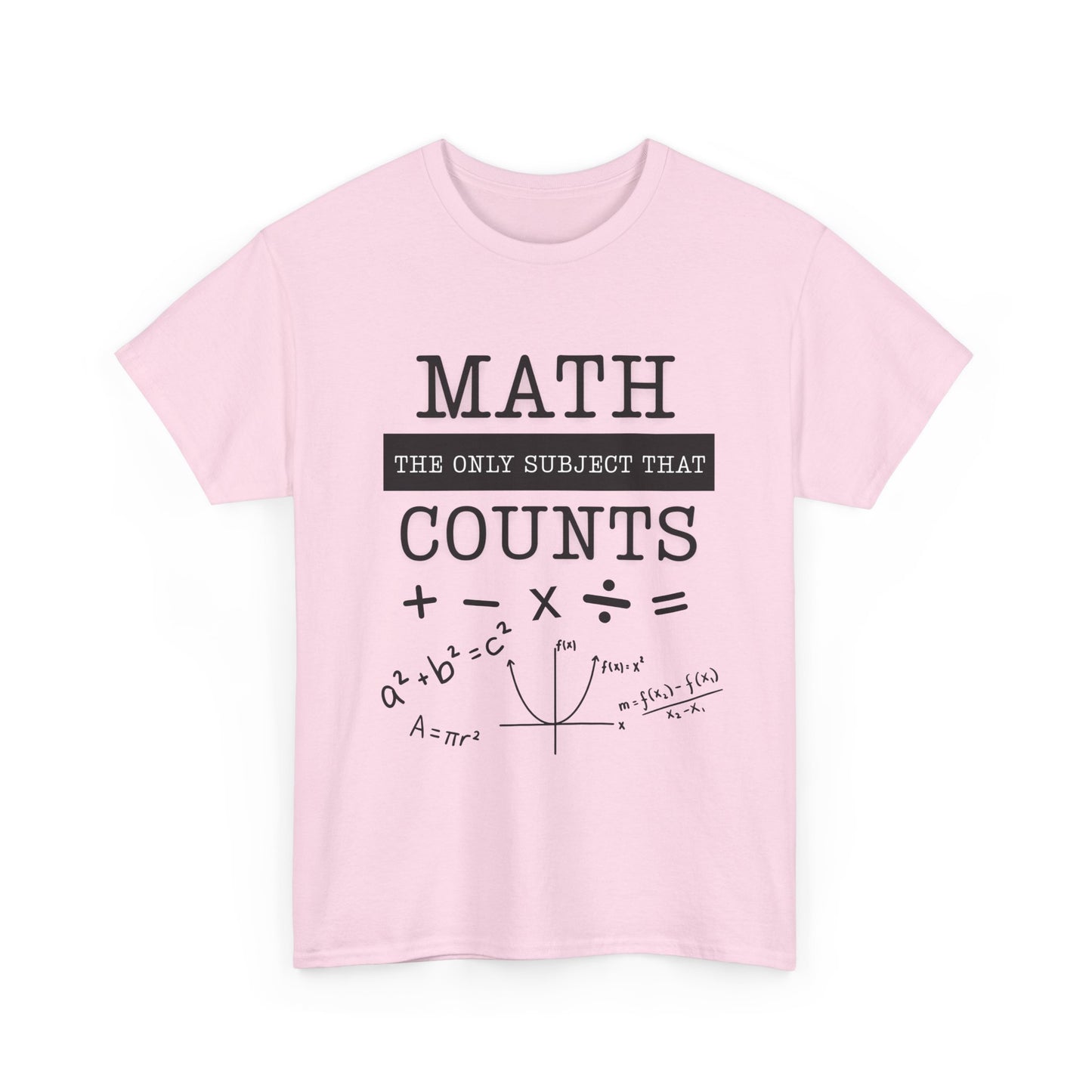 Math Counts -Unisex Heavy Cotton Tee, Funny Math Shirt, Gift for Teachers, Math Lovers, Back to School T-Shirt