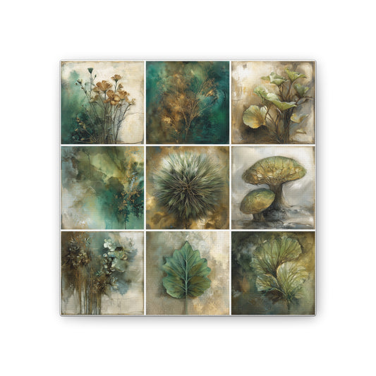 Natures Green Series #5 -Botanical Wall Art, Nature-Inspired Home Décor, Eco-Friendly Canvas Print, Greenery Art Piece, Living Room Wall Hanging