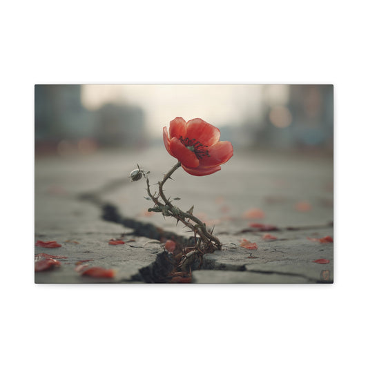 Resilient Bloom: Urban Wildflower, Concrete Landscape Photography--1aceswild.myshopify.com