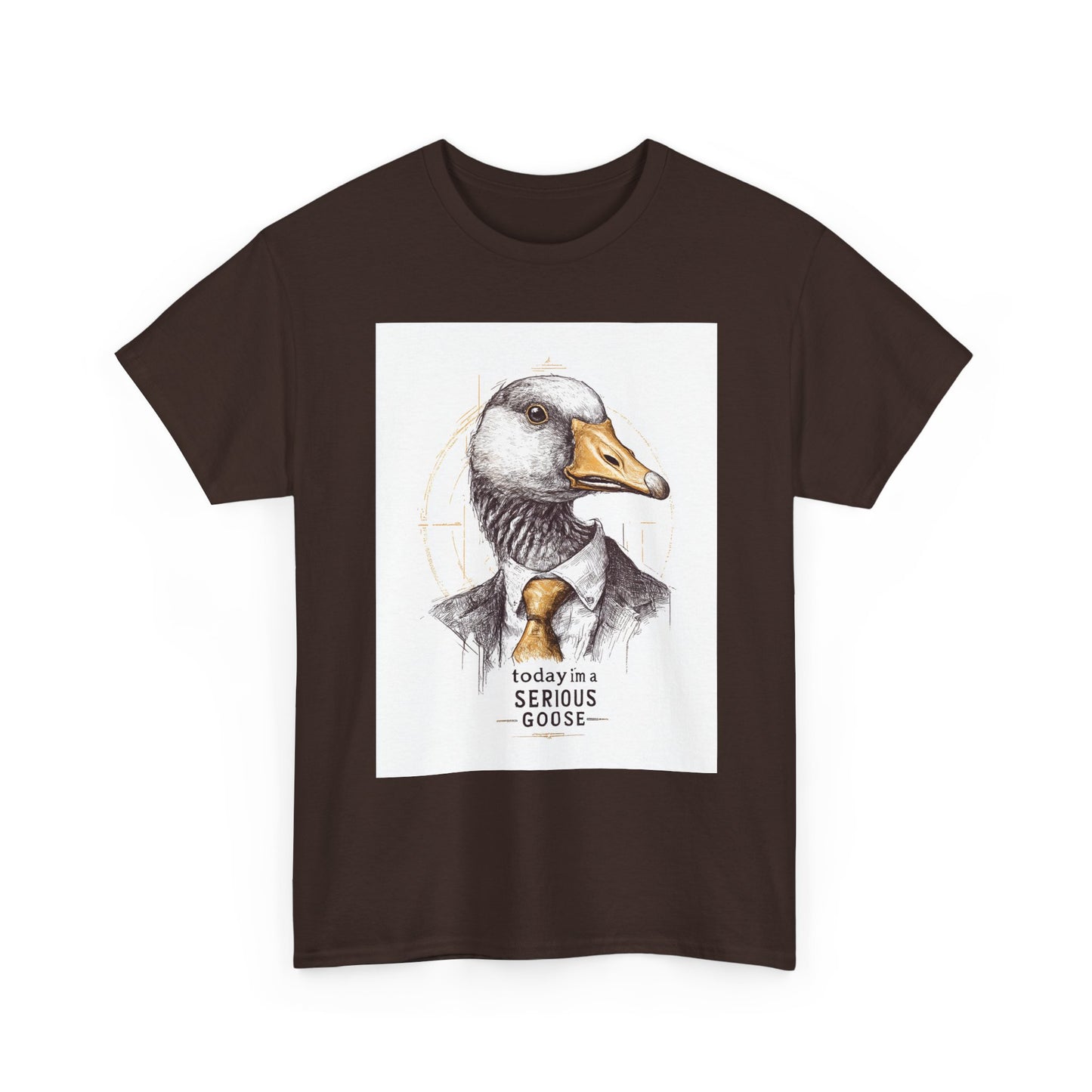 Serious Goose T-Shirt | Funny Animal Tee, Quirky Graphic Tee, Gift for Animal Lovers, Casual Wear, Unique Birthday Gift