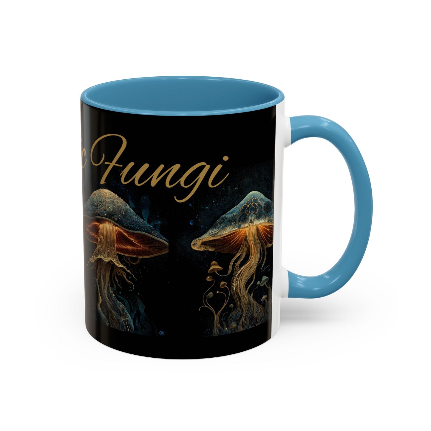 Dark Fantastic Fungi Coffee Mug - Magical Ocean Mushroom Art (11/15oz)