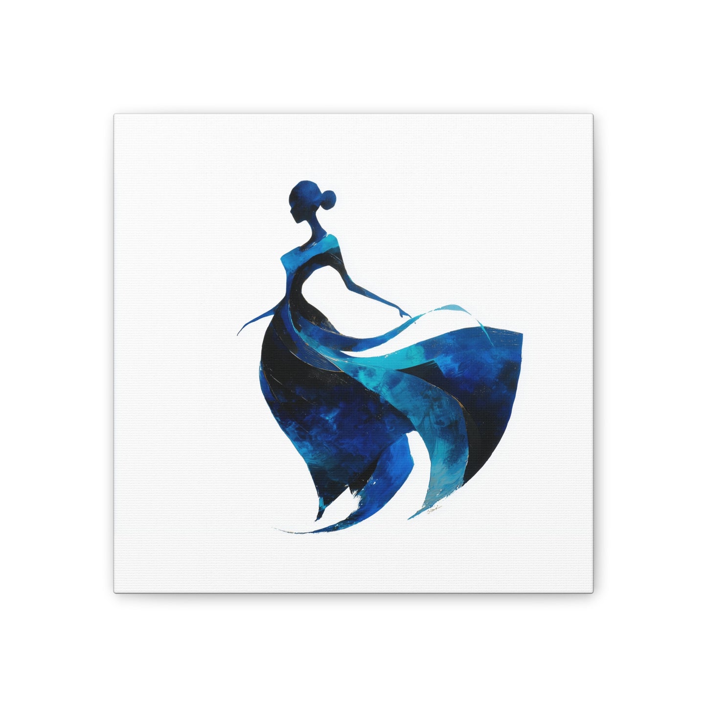 Copy of Dancing with the Water Series #5 -Elegant Silhouette Canvas Wall Art, Abstract Decor for Home, Gift for Women, Living Room Artwork, Dance Theme Decoration