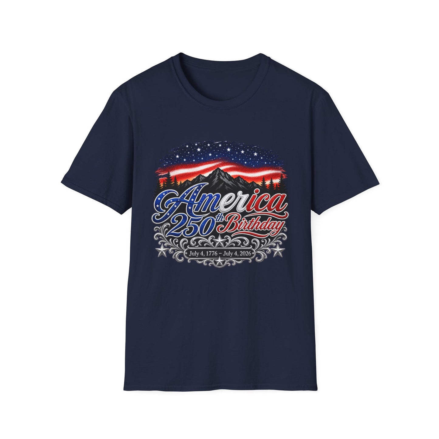 America 250 Birthday T-Shirt – Patriotic USA Flag Design for Independence Day