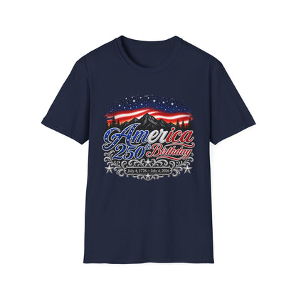 America 250 Birthday T-Shirt – Patriotic USA Flag Design for Independence Day