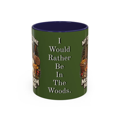 Mug - "My Spore Time Is Spent Mushroom Hunting" Accent Coffee Mug (11/15oz)