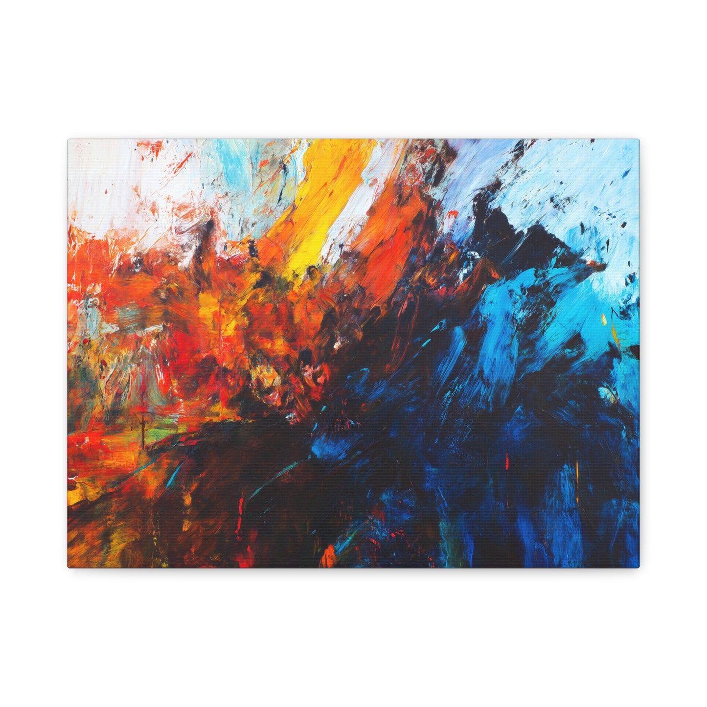 Fire and Ice --Vibrant Abstract Canvas Art, Decorative Wall Art, Modern Home Decor