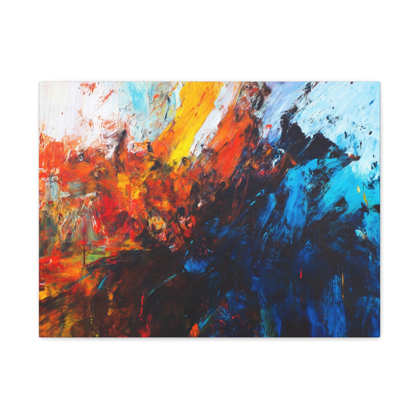 Fire and Ice --Vibrant Abstract Canvas Art, Decorative Wall Art, Modern Home Decor