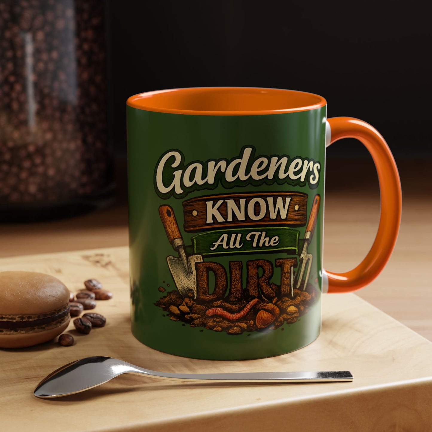 Gardener’s Know All the Dirt Accent Coffee Mug – Funny Gardening Coffee Cup (11/15oz)