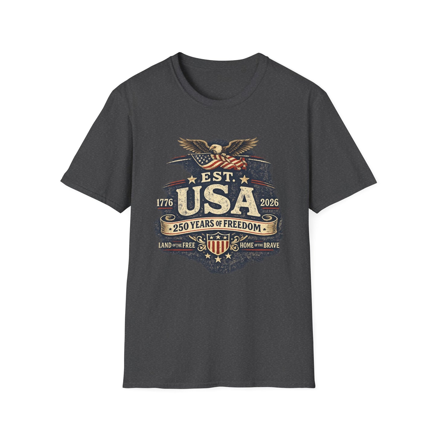 USA Established 1776–2026 Vintage Eagle T-Shirt — 250 Years of Freedom