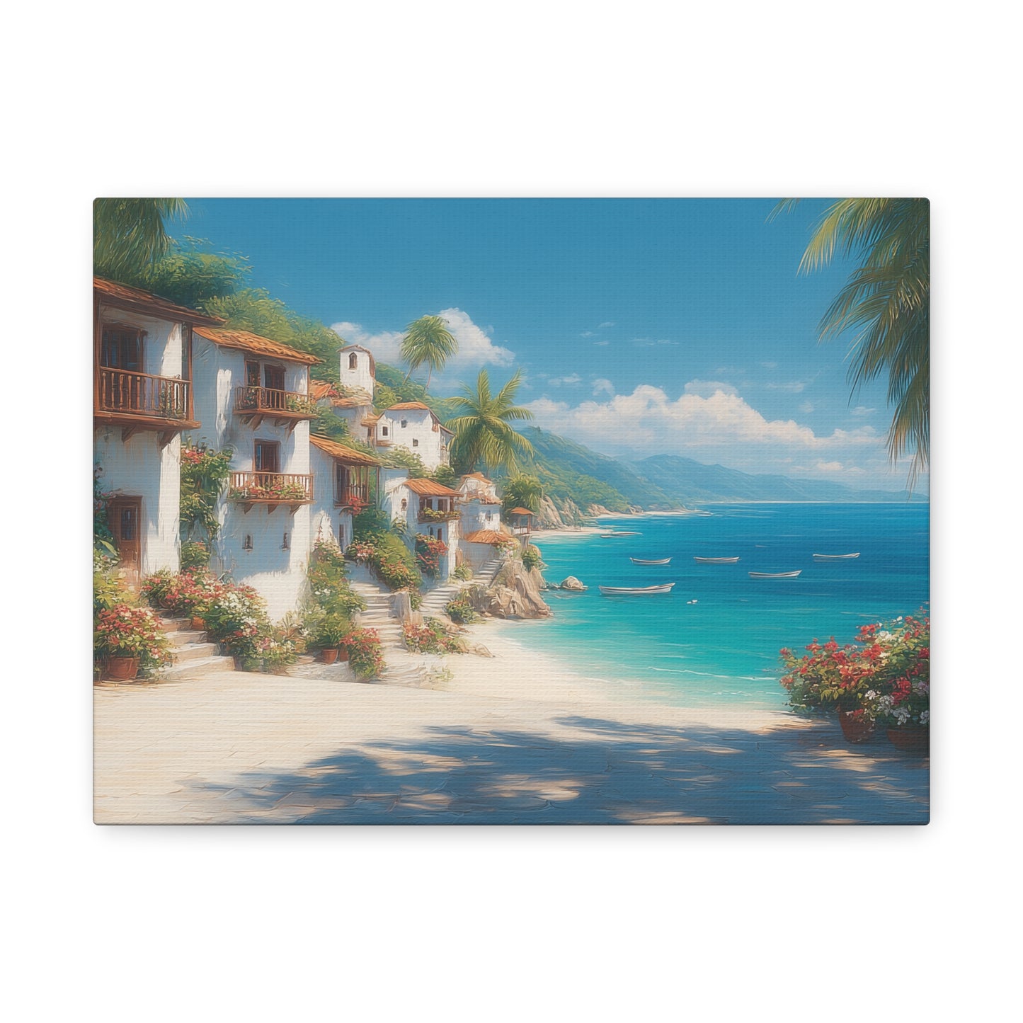 Sea Side -Coastal Serenity Canvas Print, Beach Decor, Wall Art for Home, Gift for Beach Lovers