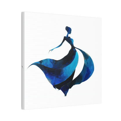Dancing with the Water Series #3 -Elegant Silhouette Canvas Wall Art, Abstract Decor for Home, Gift for Women, Living Room Artwork, Dance Theme Decoration