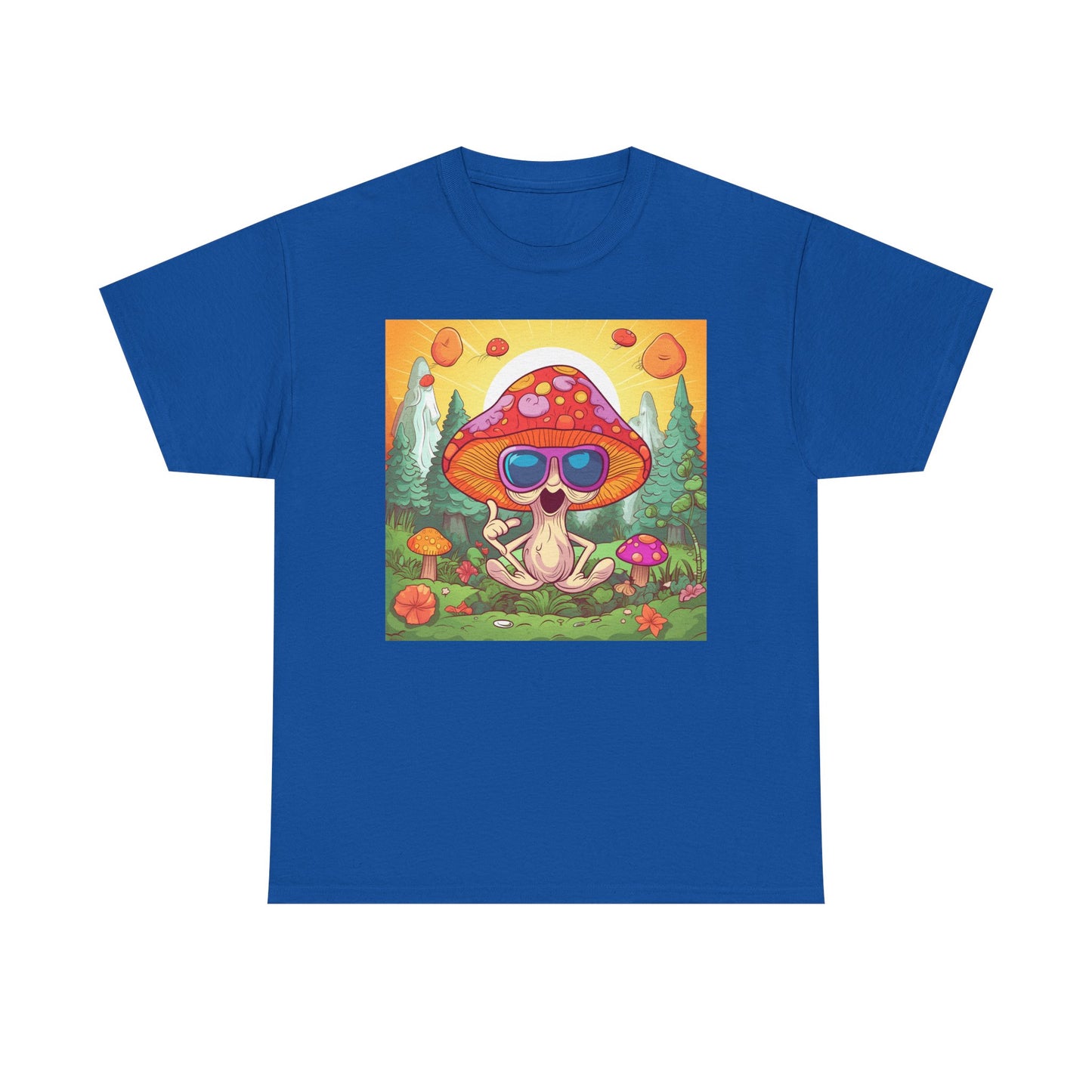 Whimsical Mushroom Tee, Casual T-Shirt, Gift for Nature Lovers, Eco-Friendly Apparel, Unisex Graphic Shirt
