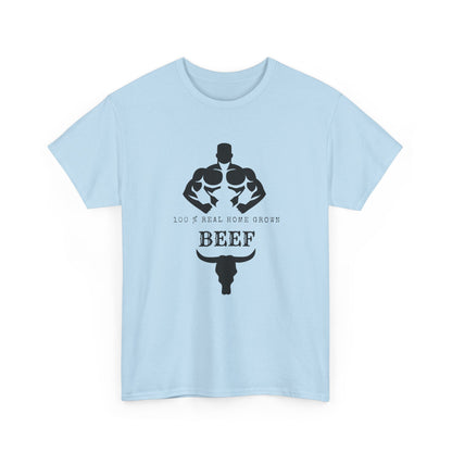100% Beef -Unisex Tee, Perfect Gift for Workout Enthusiasts, Fitness Club, Gym Wear, Bodybuilding Fashion, Casual Daily Wear