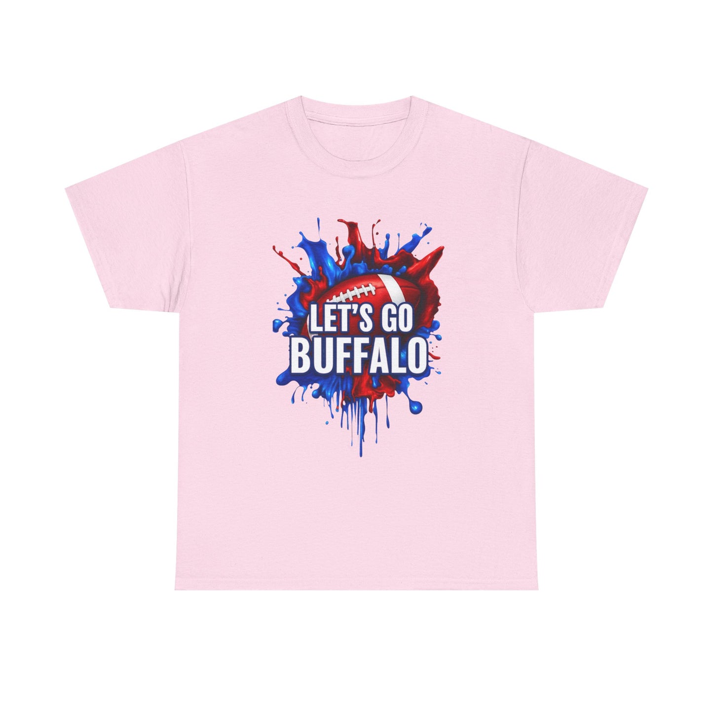 Let's Go Buffalo Splat -Buffalo Sports Fan Tee - Let's Go Buffalo Shirt, Game Day Apparel, Unisex Cotton T-Shirt, Tailgate Wear, Football Team Gear