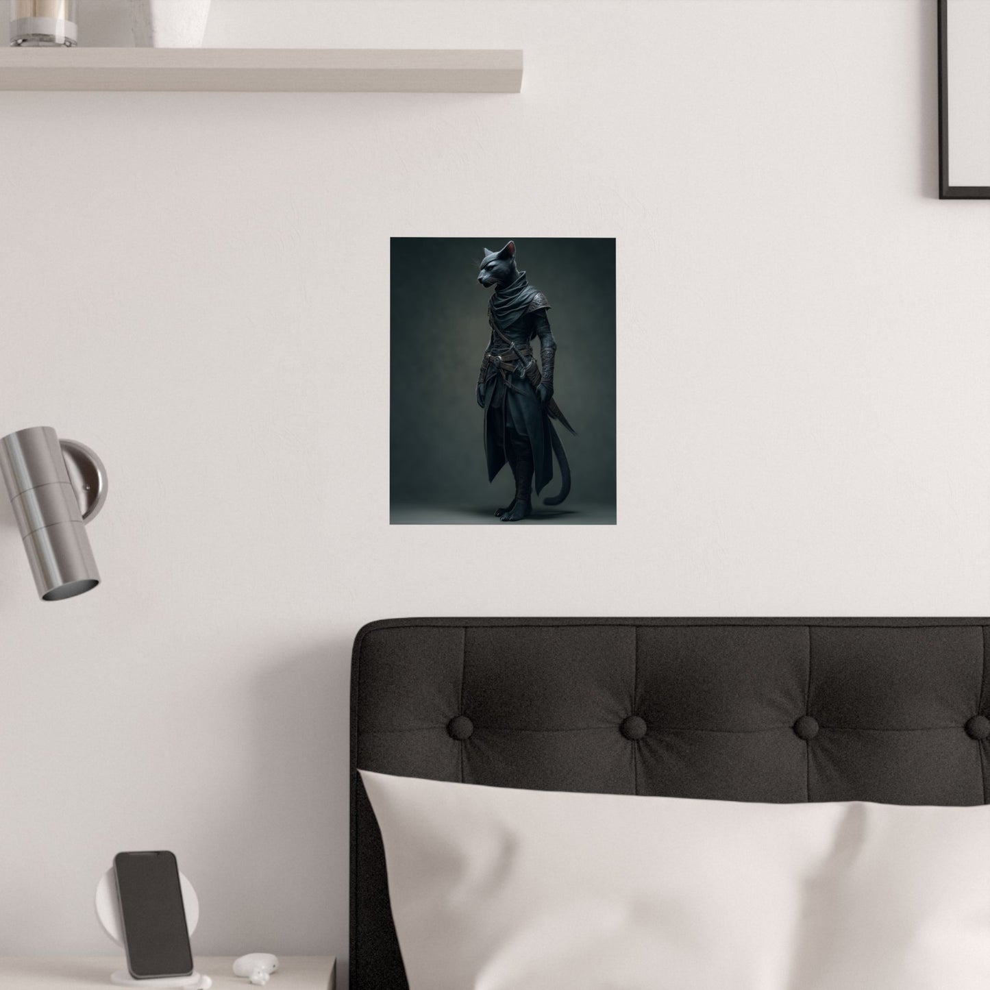 Tabaxi Rogue Satin PAPER POSTER — Dark Fantasy Wall Art