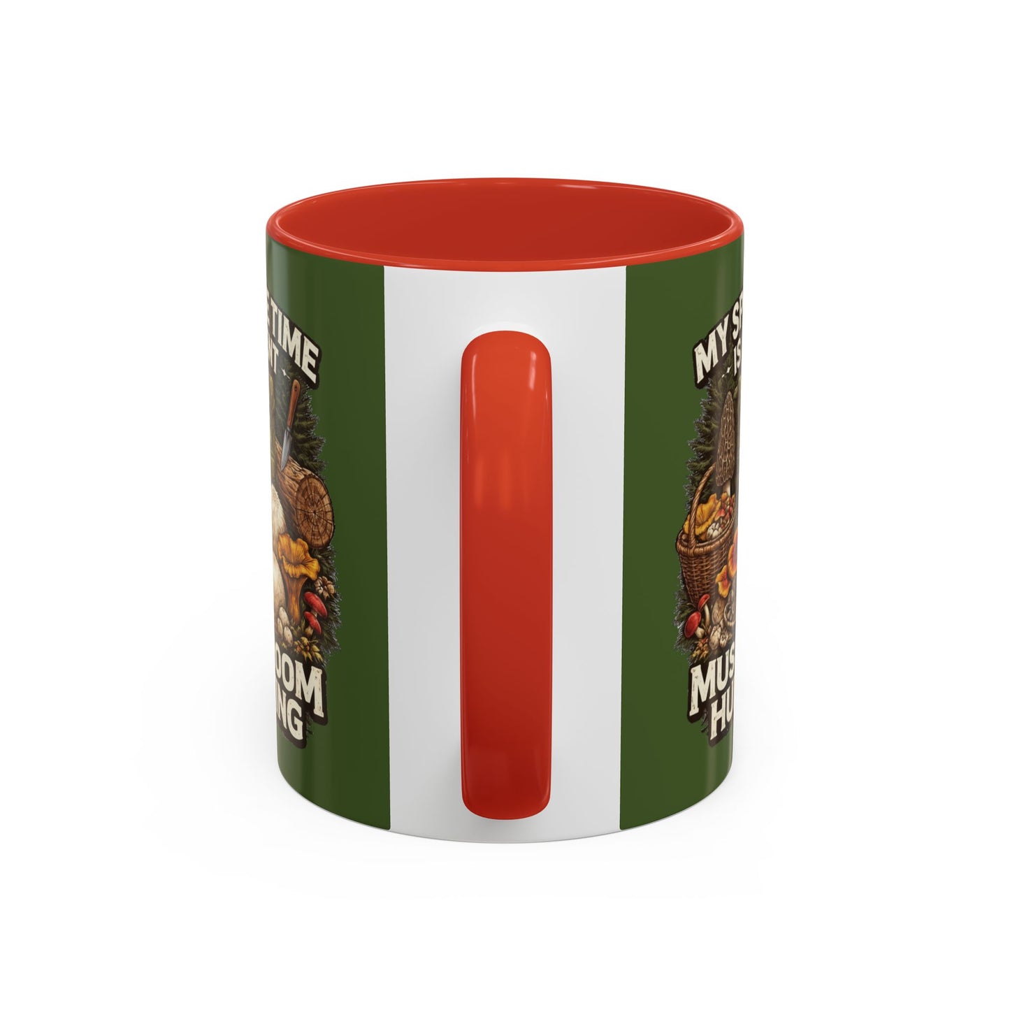 Mug - "My Spore Time Is Spent Mushroom Hunting" Accent Coffee Mug (11/15oz)
