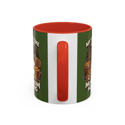Mug - "My Spore Time Is Spent Mushroom Hunting" Accent Coffee Mug (11/15oz)