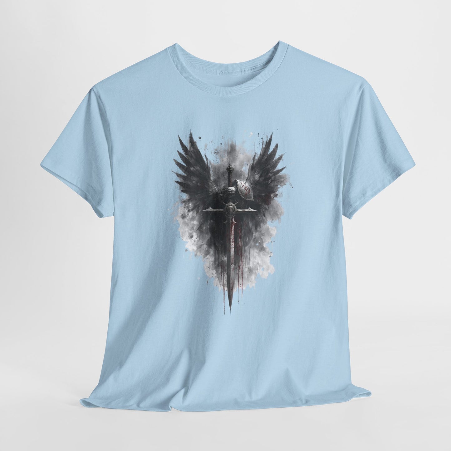 Angel of War T‑Shirt — Gothic Winged Sword Graphic Tee