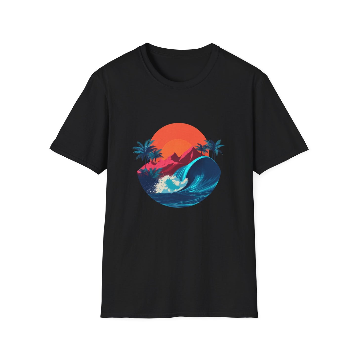 Sunset Surf T-Shirt — Retro Beach Wave Graphic Tee