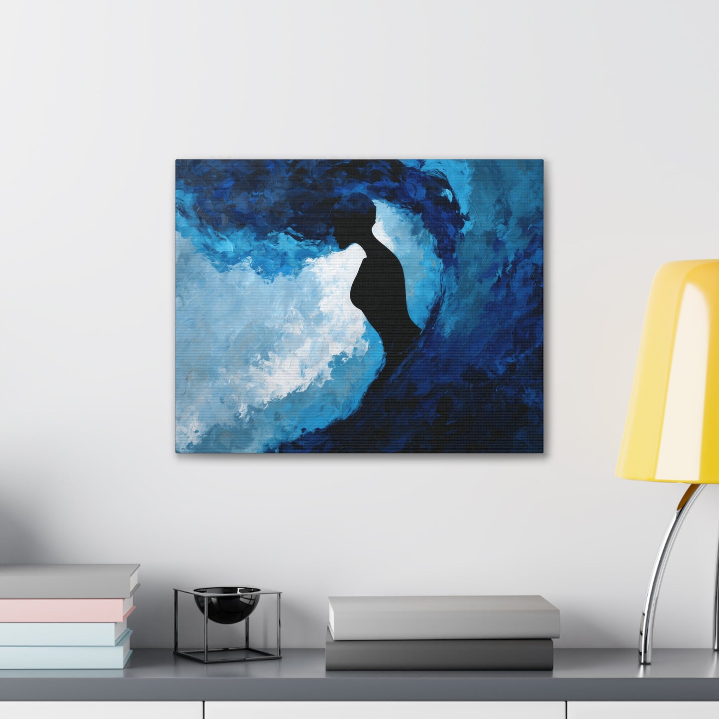 Waves of Form -Serene Abstract Canvas Wall Art, Ocean Wave Decor, Home Transformations, Inspirational Art, Gifts for Art Lovers, Blue Wave Print