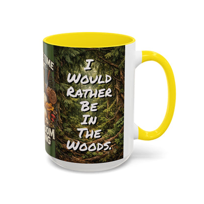 "My Spore Time Is Spent Mushroom Hunting" #2 Accent Coffee Mug (11/15oz)