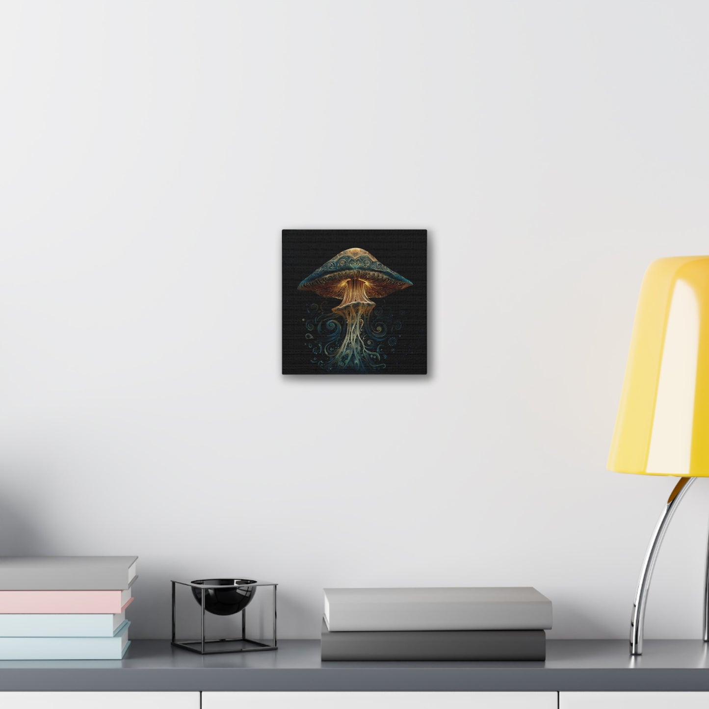 Swirl -Mushroom Canvas Art, Stretched Wall Decor, Bohemian Home Decor, Psychedelic Wall Art, Nature-Inspired Art