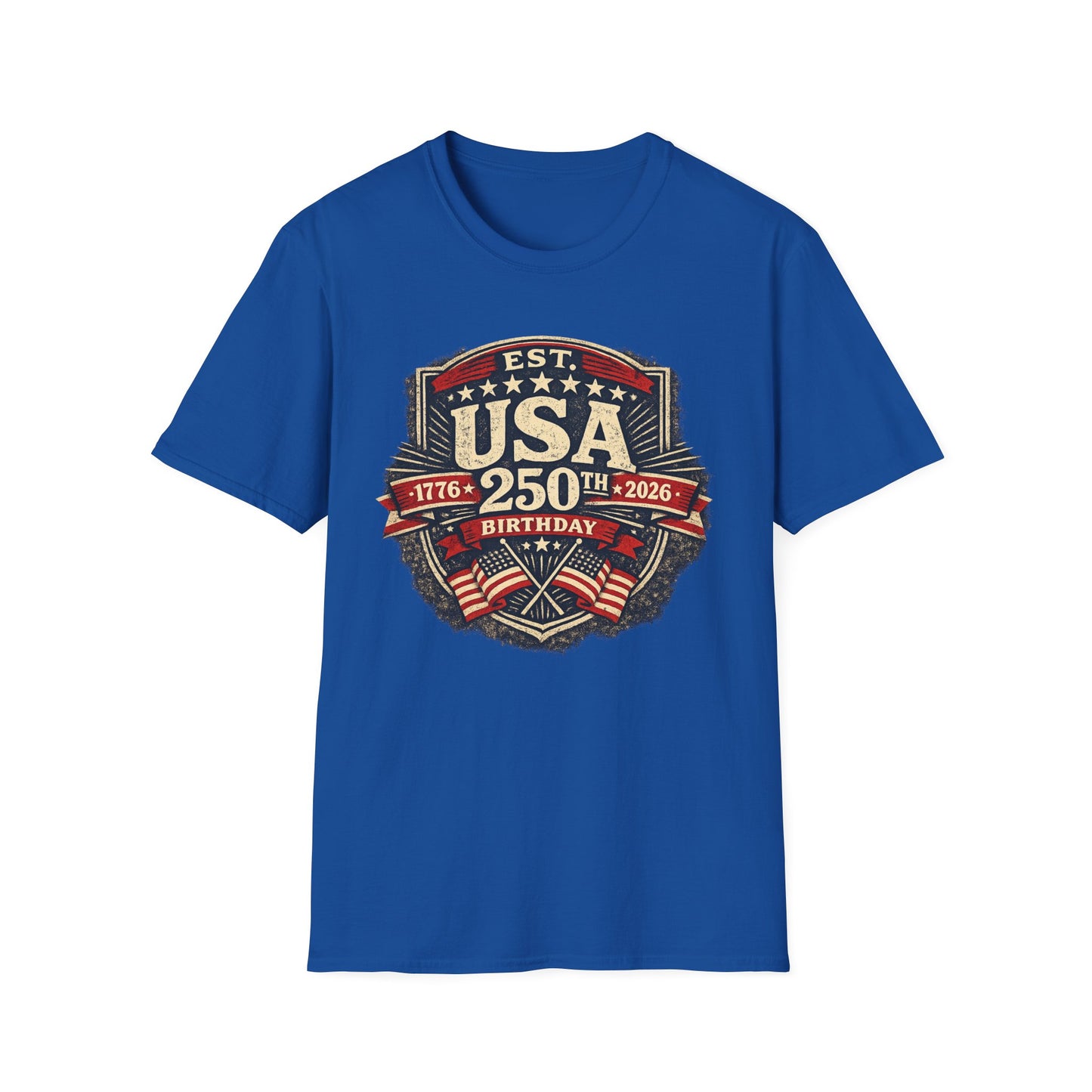 USA 250th Birthday T-Shirt — 1776-2026 Retro American Celebration Tee
