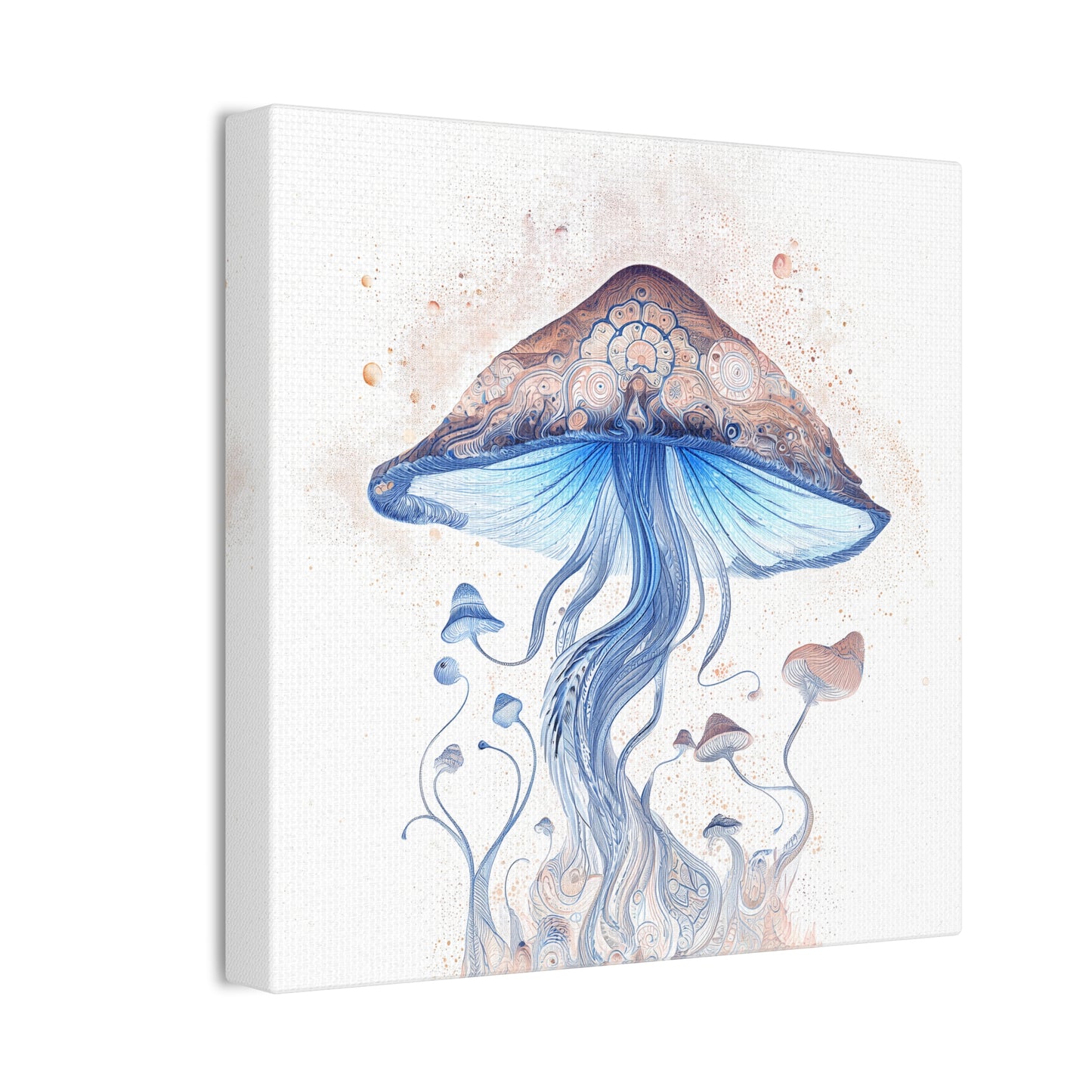 ThirdEye Light -Mushroom Canvas Art, Stretched Wall Decor, Bohemian Home Decor, Psychedelic Wall Art, Nature-Inspired Art