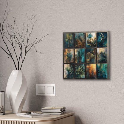 Natures Blue Green Series #1 -Botanical Wall Art, Nature-Inspired Home Décor, Eco-Friendly Canvas Print, Greenery Art Piece, Living Room Wall Hanging