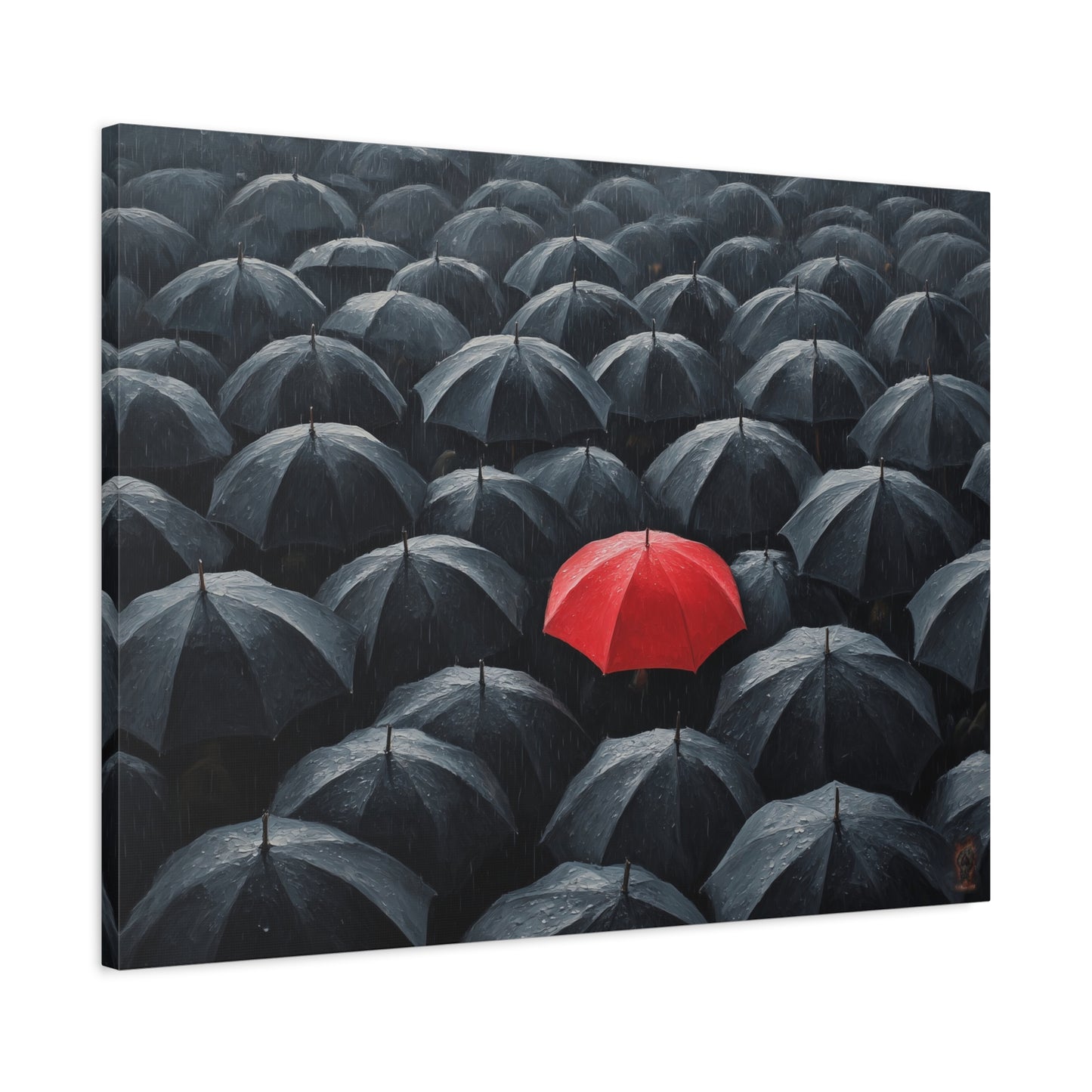 Chromatic Defiance: Umbrella Rebellion, Urban Contrast Photography--1aceswild.myshopify.com