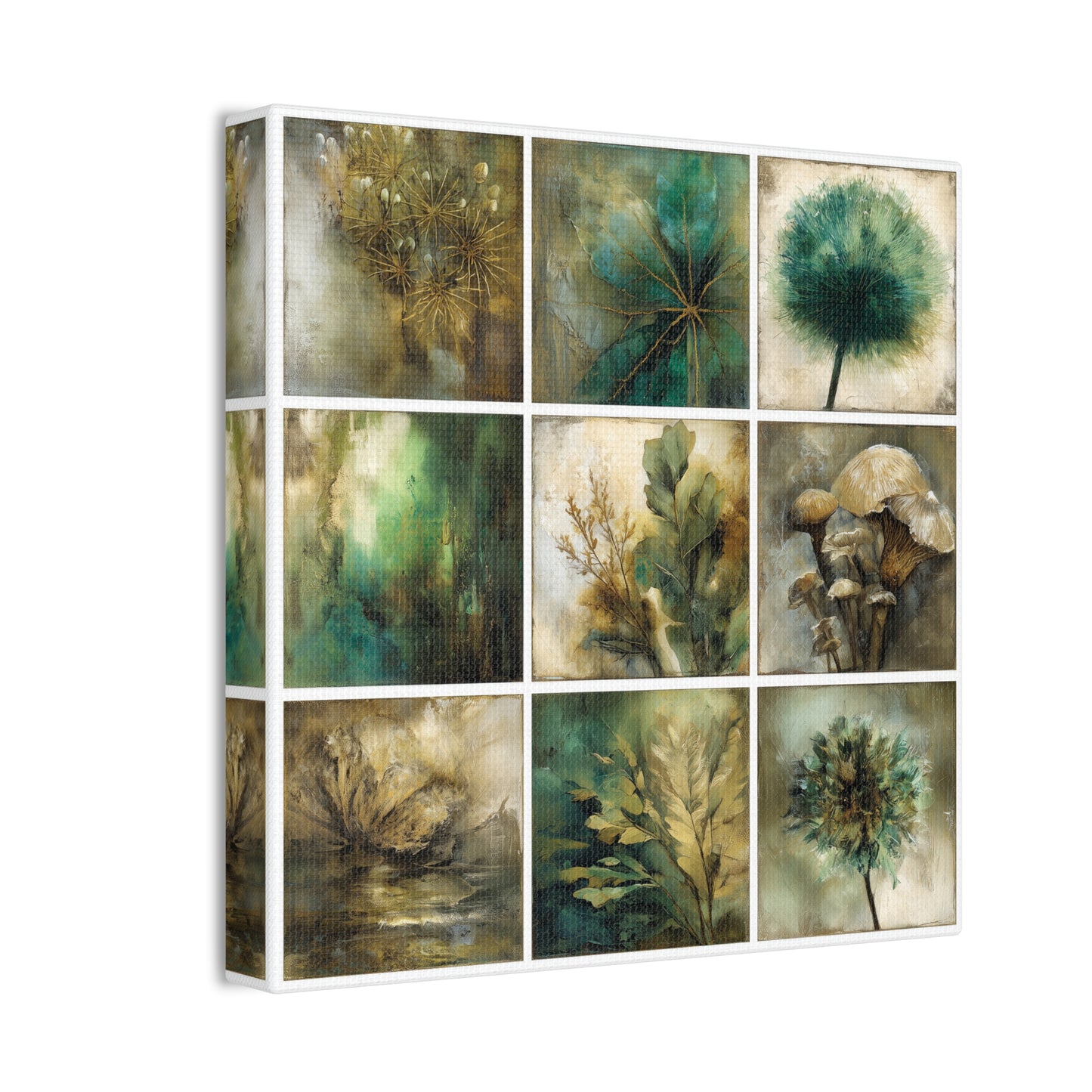 Natures Green Series #3 -Botanical Wall Art, Nature-Inspired Home Décor, Eco-Friendly Canvas Print, Greenery Art Piece, Living Room Wall Hanging
