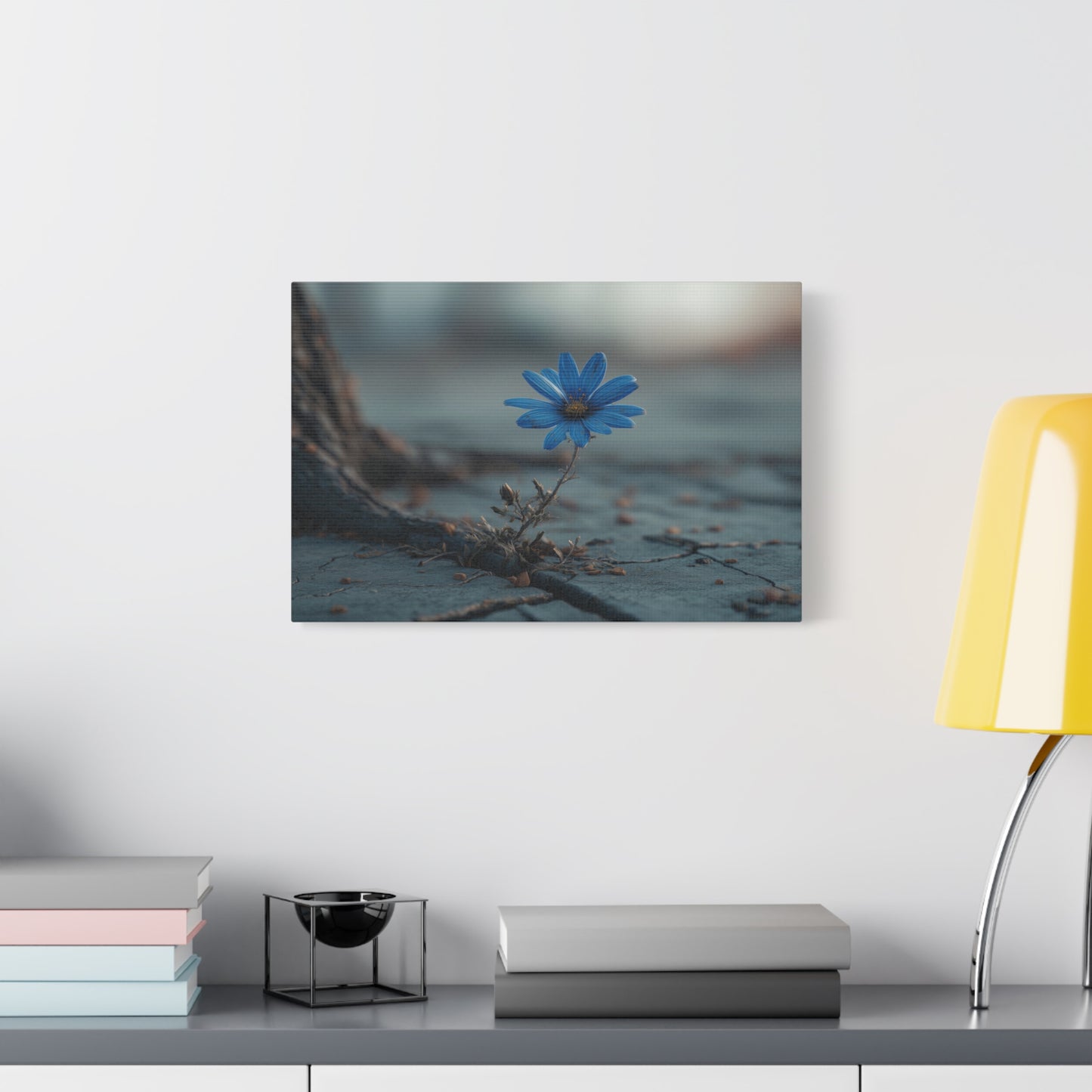 Defiant Bloom: Resilience in Gray, Hope from Stone, Nature's Triumph--1aceswild.myshopify.com