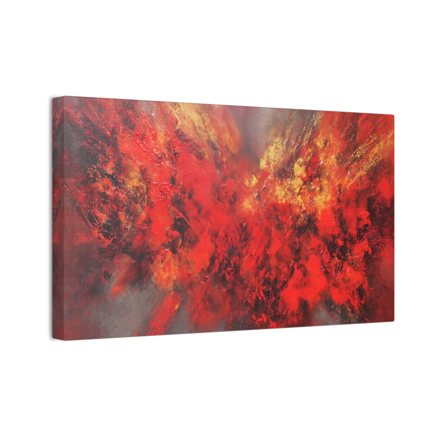 Exploding With Love -Abstract Red Canvas Wall Art