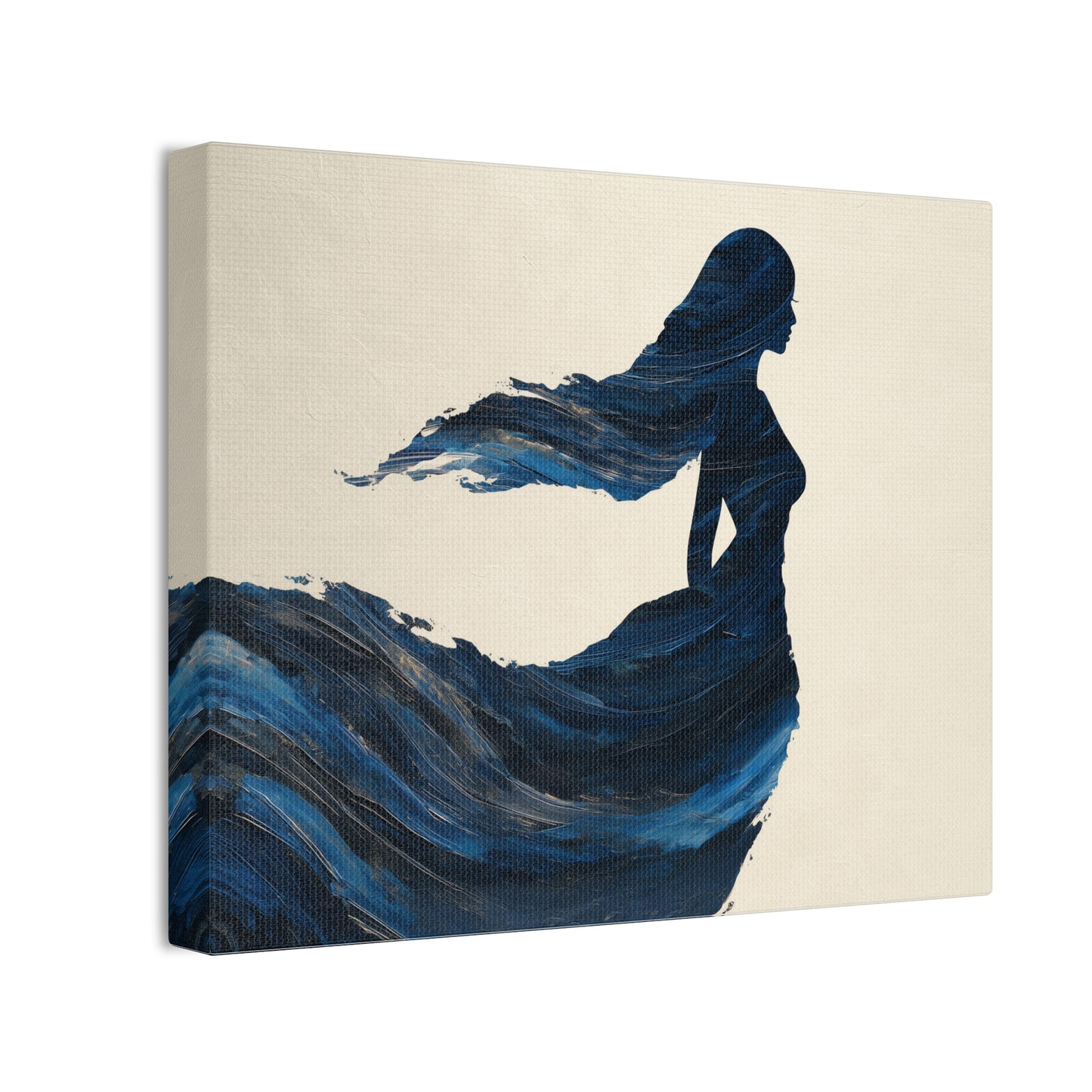 Waters Within -Elegant Wave Canvas Art, Boho Wall Decor, Ocean Themed Artwork, Gift for Her, Home Decor, Beach House Decoration