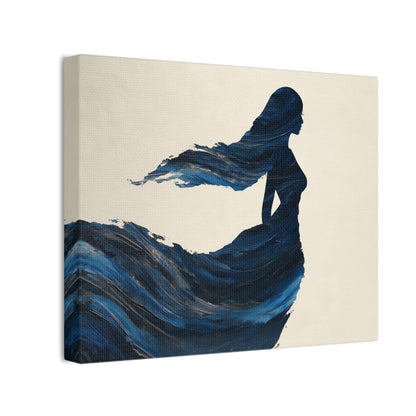Waters Within -Elegant Wave Canvas Art, Boho Wall Decor, Ocean Themed Artwork, Gift for Her, Home Decor, Beach House Decoration