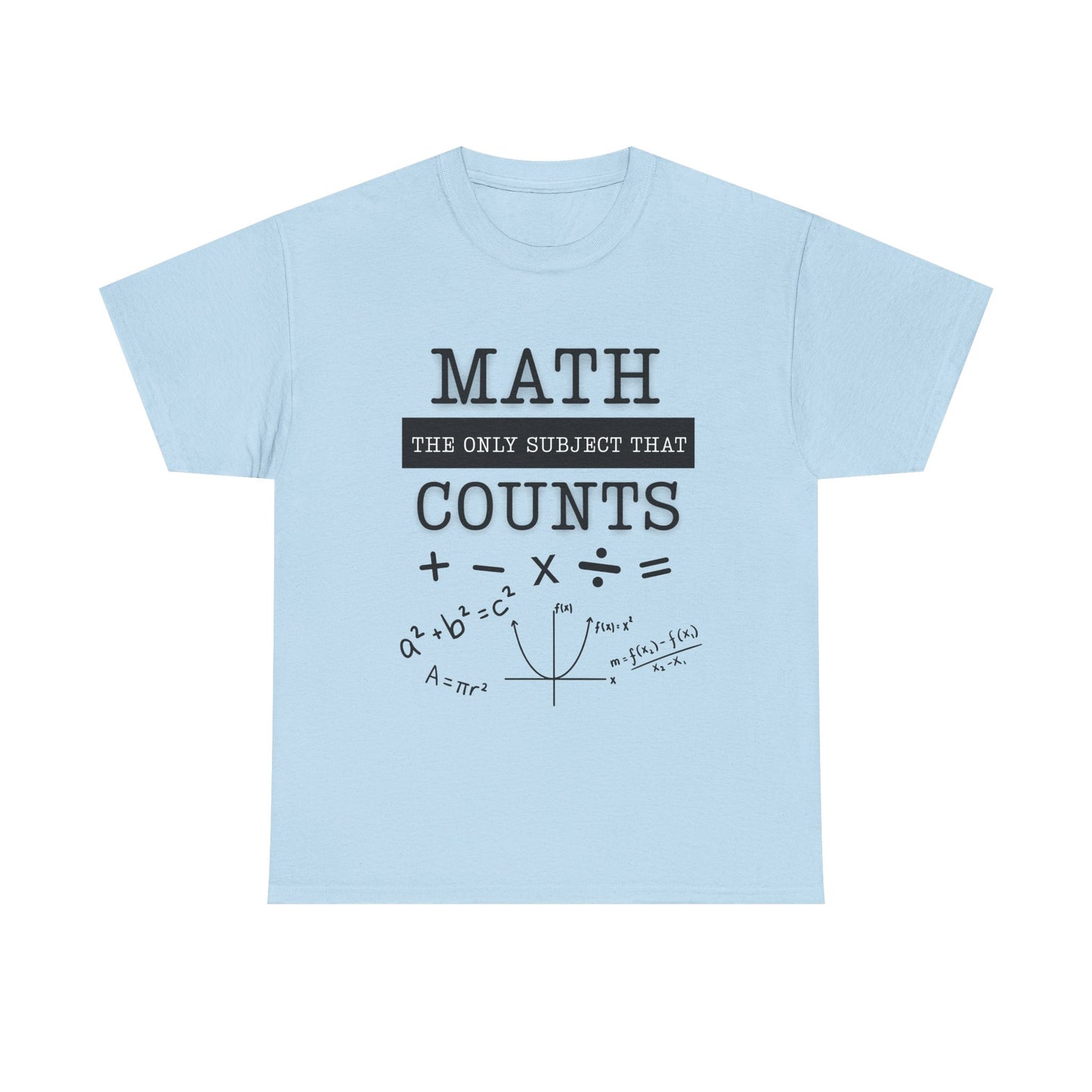 Math Counts -Unisex Heavy Cotton Tee, Funny Math Shirt, Gift for Teachers, Math Lovers, Back to School T-Shirt
