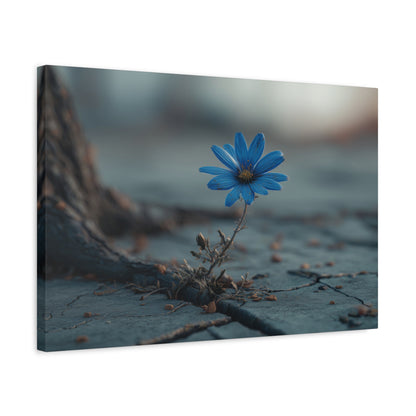 Defiant Bloom: Resilience in Gray, Hope from Stone, Nature's Triumph--1aceswild.myshopify.com
