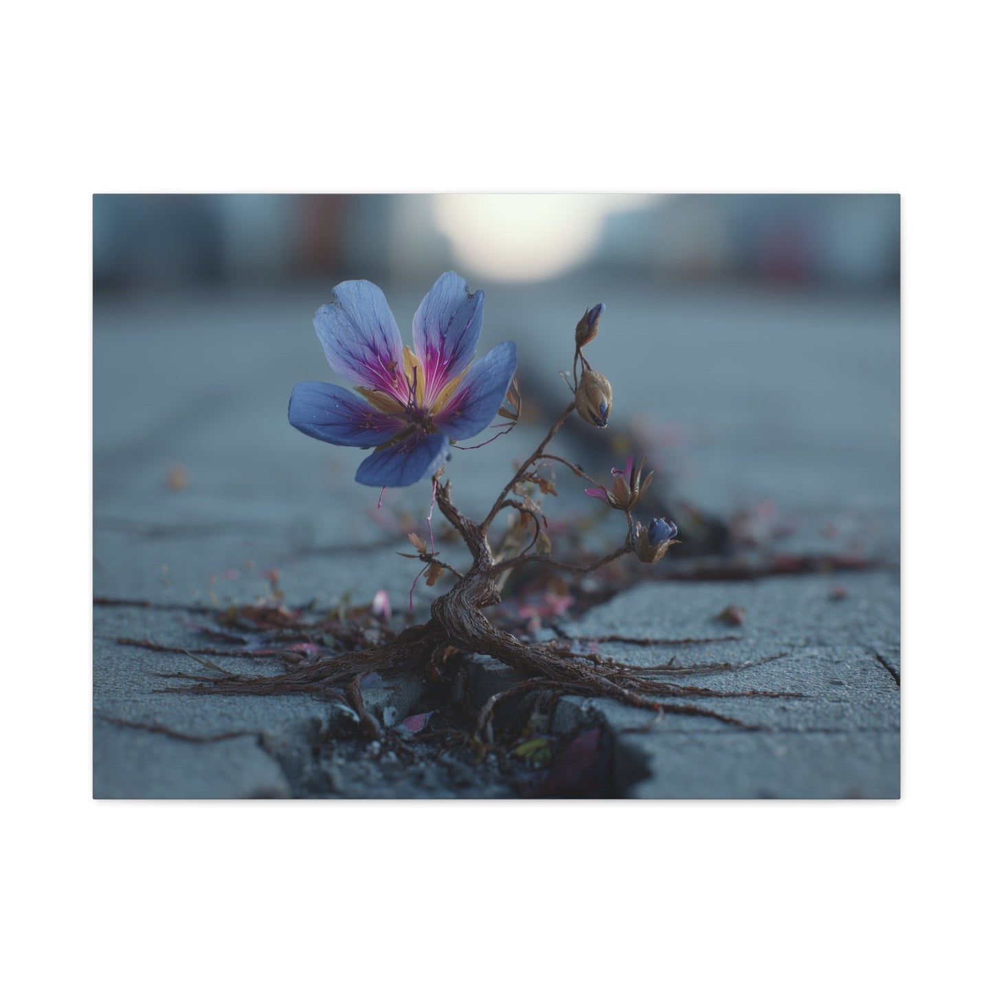 Defiance Through Concrete: Resilient Floral Macro, Urban Nature Photography--1aceswild.myshopify.com
