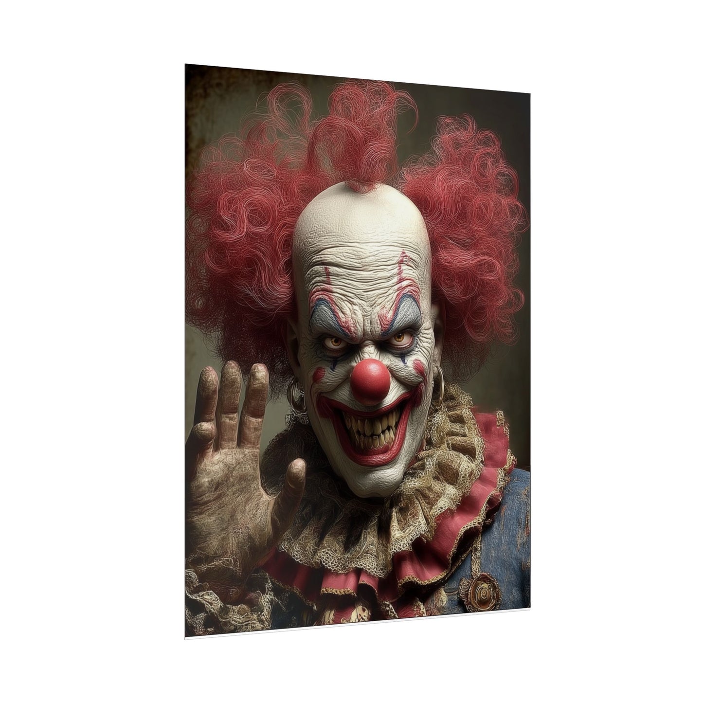 Another Creepy Clown Rolled Posters,  Paper Poster, Scary Decor, Halloween, Spooky Home Decor