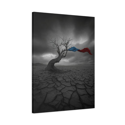 Twisted in the Wind. Stretched Canvas Print, Artistic Wall Decor, Modern Art.