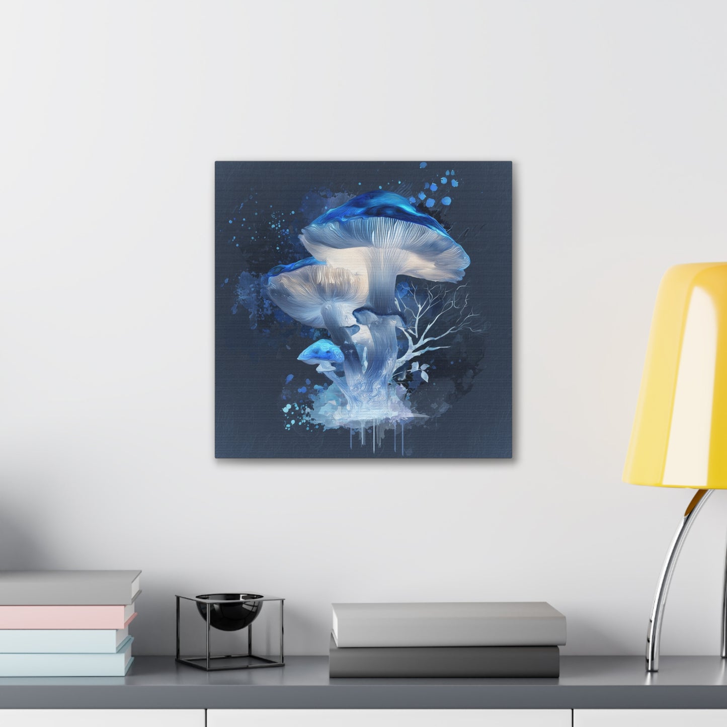 Fruiting Body Light -Mushroom Canvas Art, Stretched Wall Decor, Bohemian Home Decor, Psychedelic Wall Art, Nature-Inspired Art