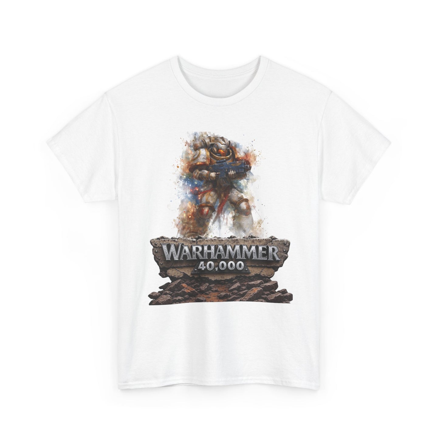 Warhammer 40,000 Graphic Tee — Sci‑Fi Battle Mech Logo T‑Shirt