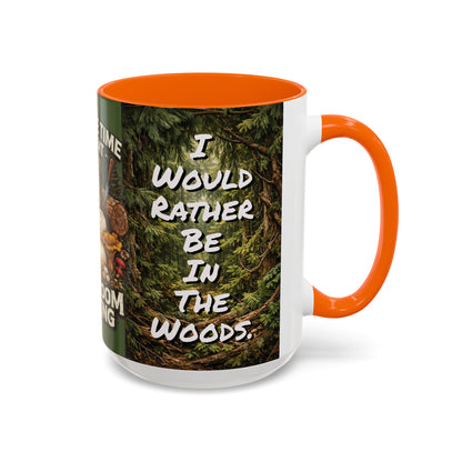 "My Spore Time Is Spent Mushroom Hunting" #2 Accent Coffee Mug (11/15oz)