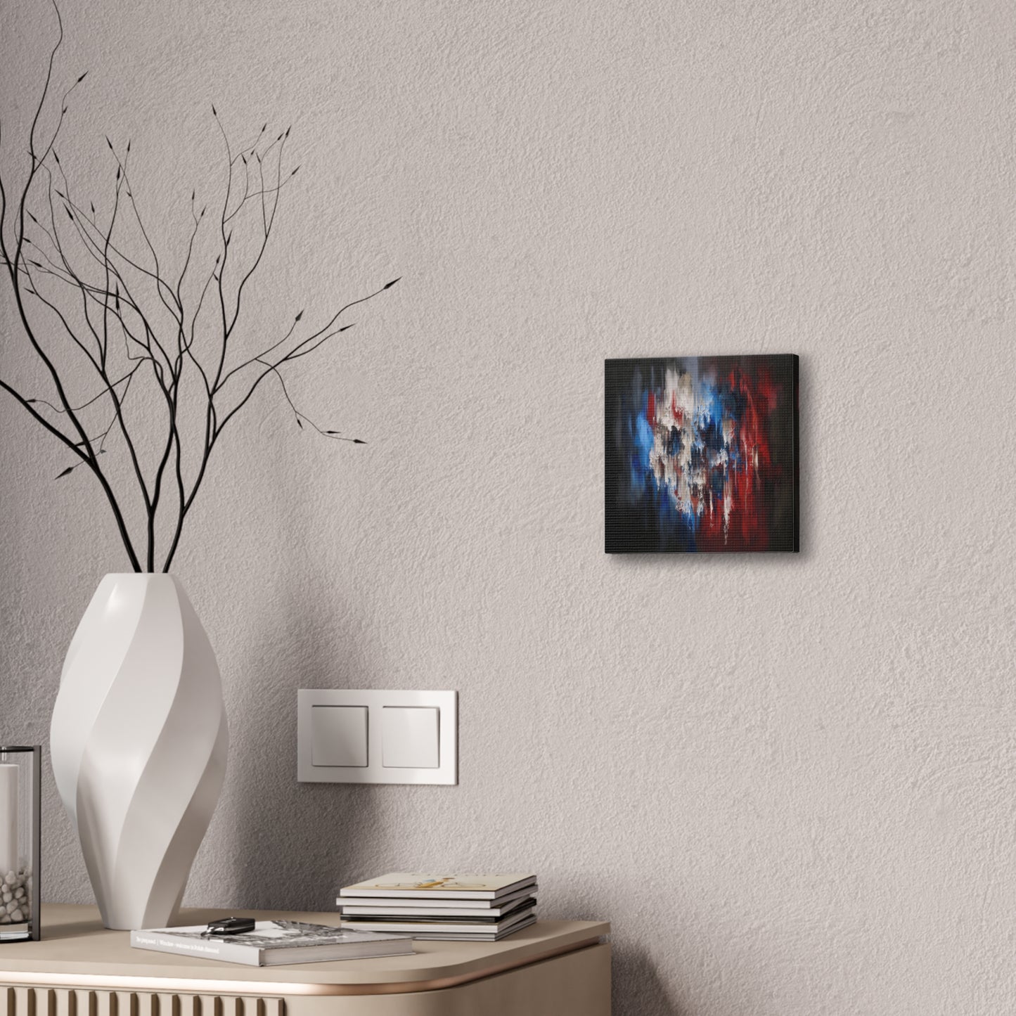 Running Colors - Abstract  Red, White and Blue Art