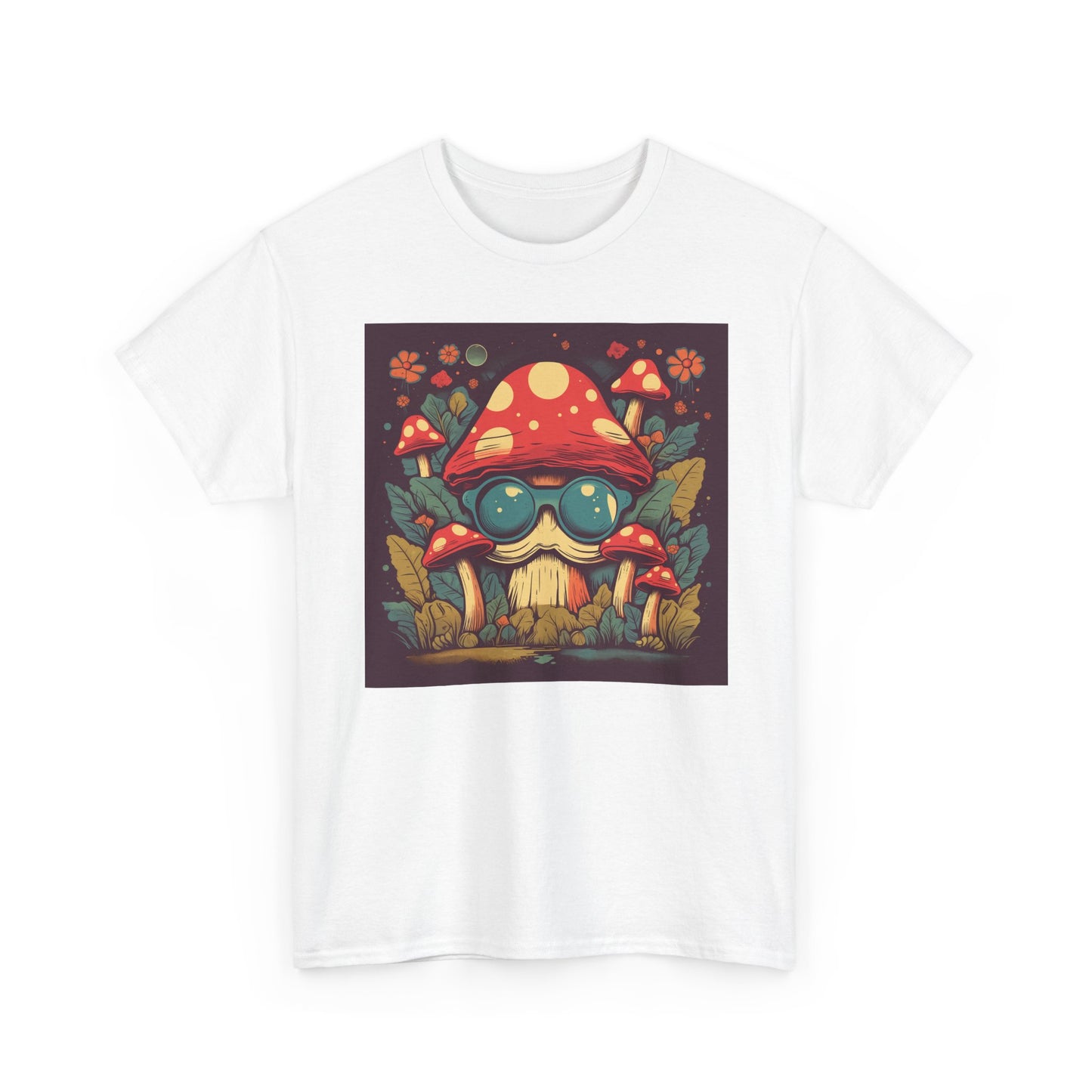 Mystical Mushroom Unisex Heavy Cotton Tee - Stylish Graphic T-Shirt for Nature Lovers, Boho Fashion, Gift for Friends, Festival [...]